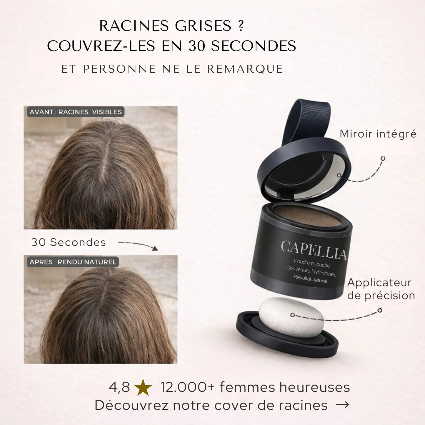 Capellia™ La solution instantanée pour cacher les racines grises