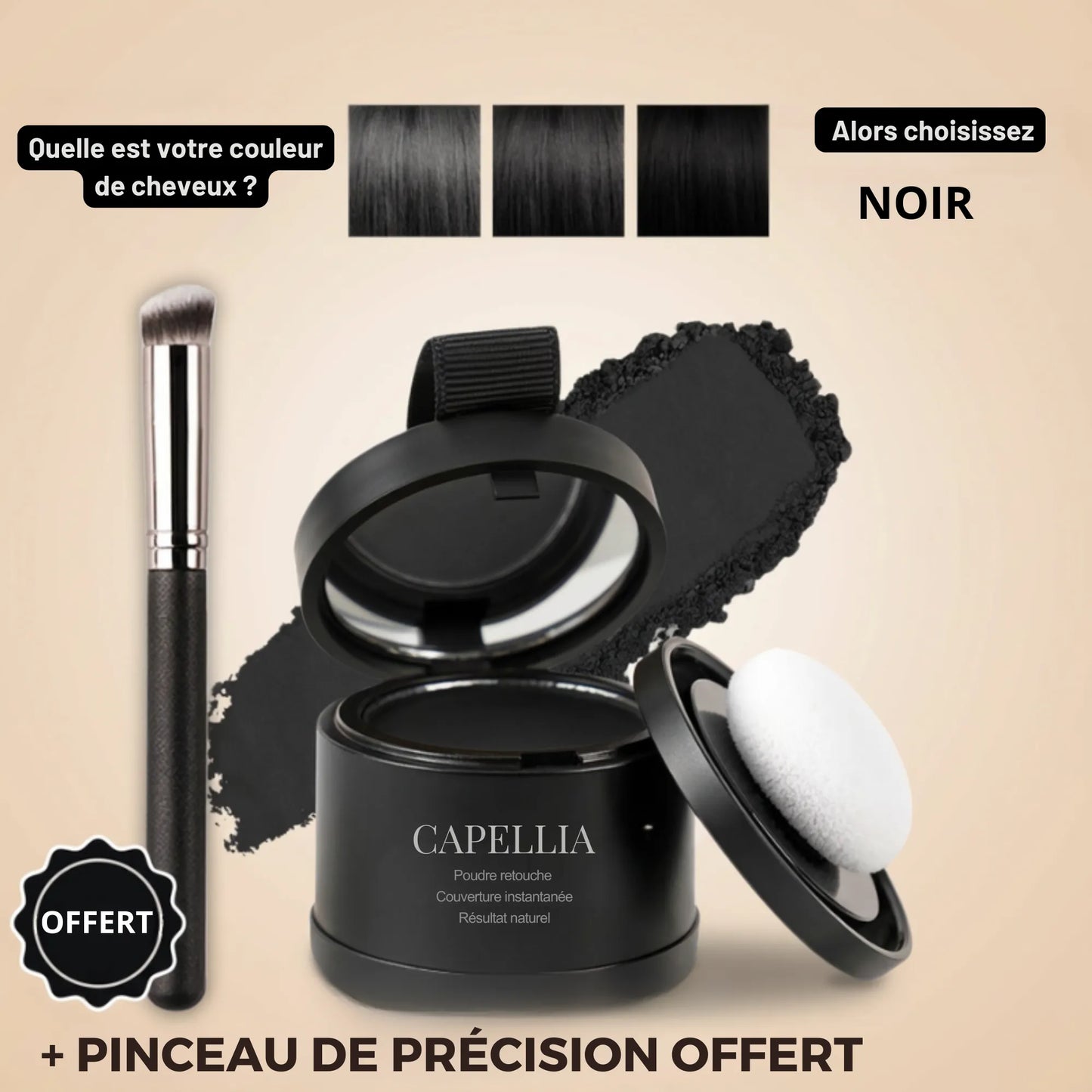 Capellia™ La solution instantanée pour cacher les racines grises