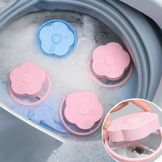 4 Capsules Attrape-Poils pour Machine à Laver