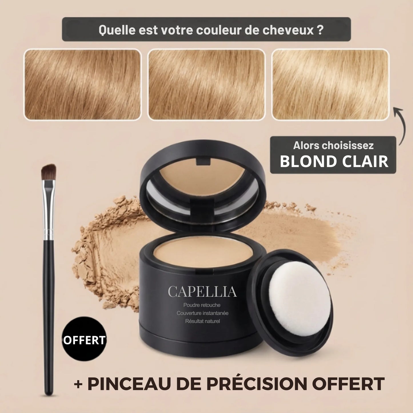 Capellia™ La solution instantanée pour cacher les racines grises
