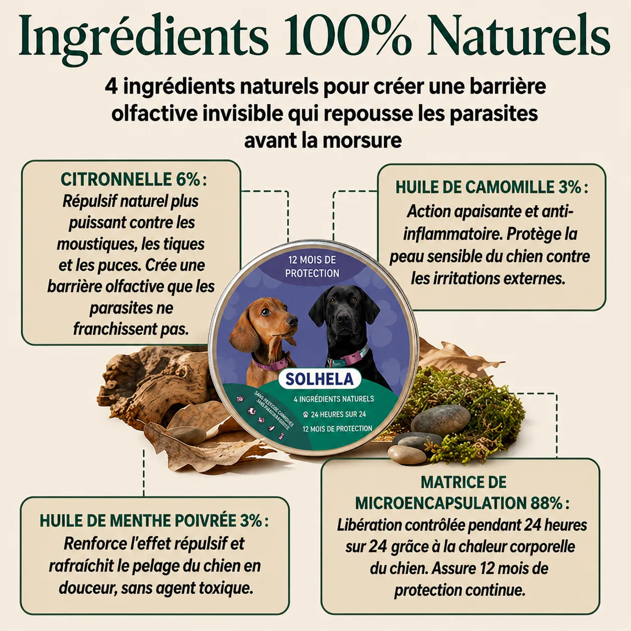 Diffuseur anti puces et tiques 100% naturel