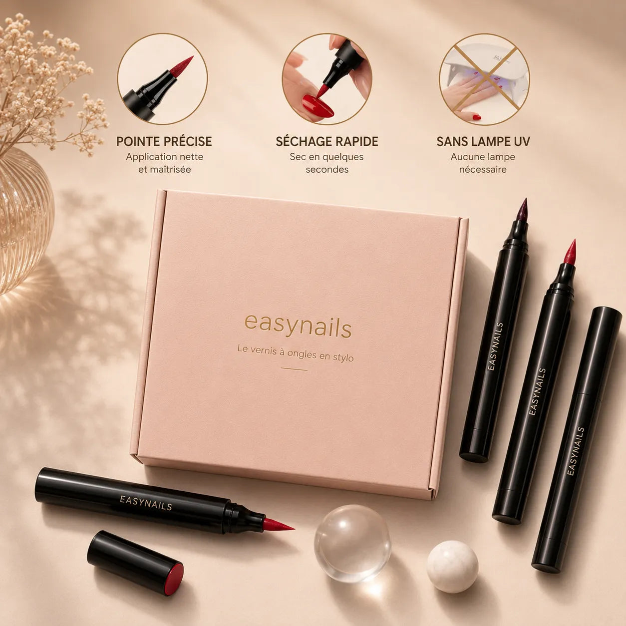 5 stylos vernis à ongles sans lampe UV-Easynails™
