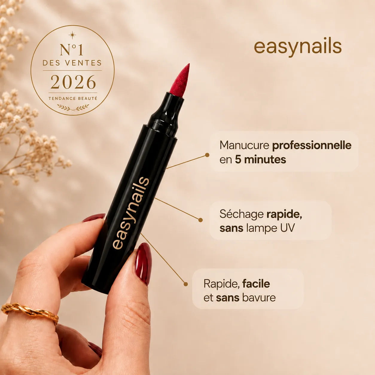 5 stylos vernis à ongles sans lampe UV-Easynails™