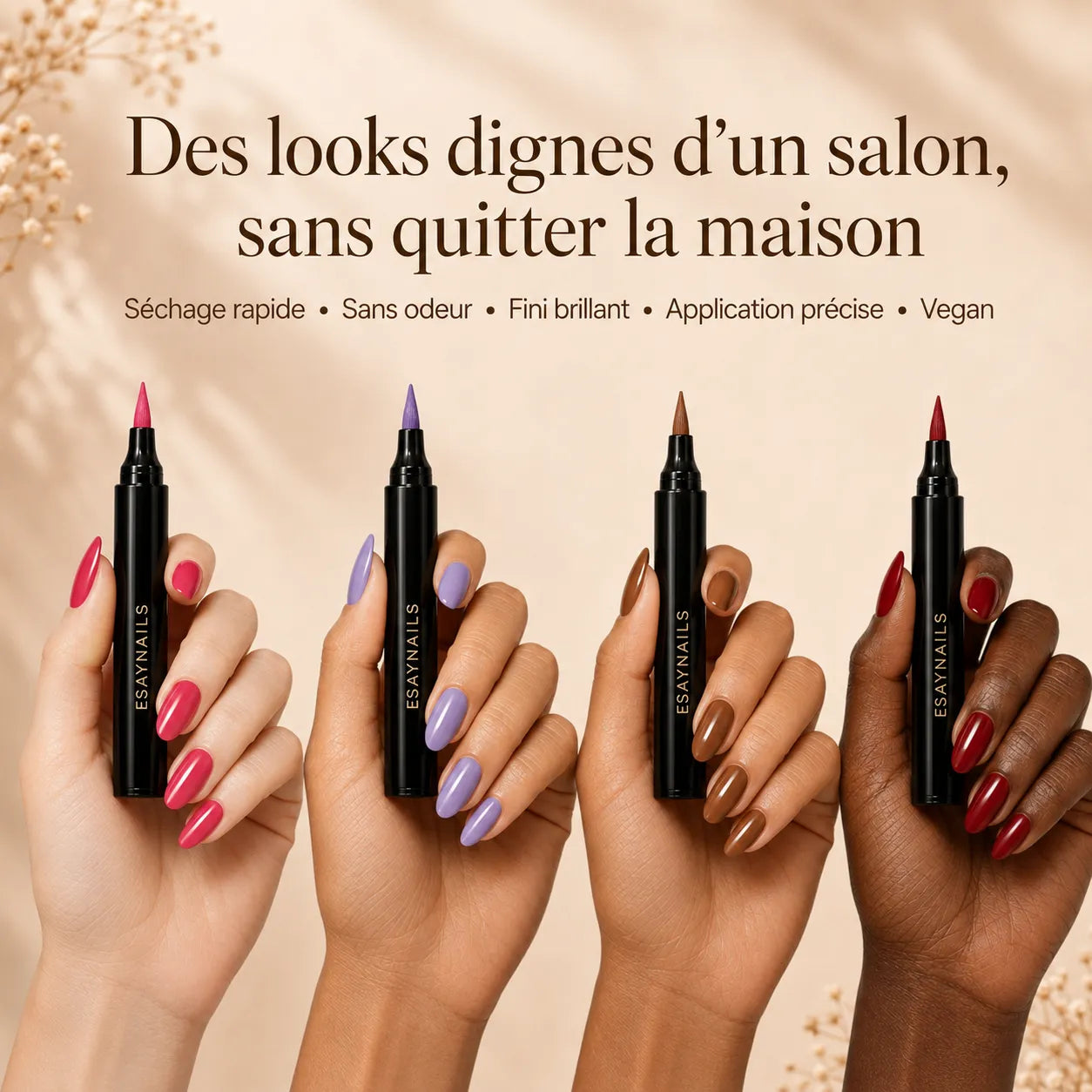 5 stylos vernis à ongles sans lampe UV-Easynails™