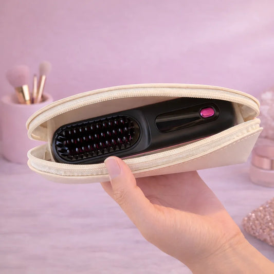 Pochette de rangement élégante pour brosse volumisante