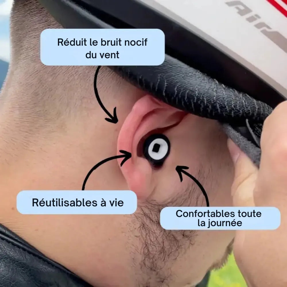 RideGuard™ 1 paire + 1 paire offerte – Earplugs moto – 27 dB