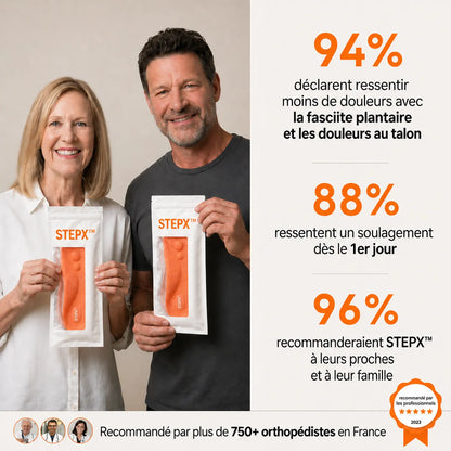 STEPX - Semelles orthopédiques pour soulager les douleurs au talon et la fasciite plantaire