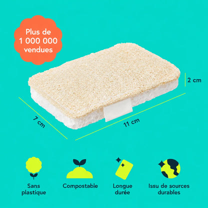 SCRUBI™ l'éponge 100% naturelle (lot de 12)